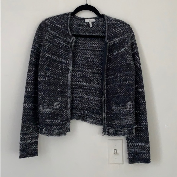 Joie Tweed Grey Jacket - Picture 2 of 7